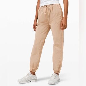 NWT Lululemon Evergreen Track Pant
Cafe Au Lait sage dark beige glyde wind proof